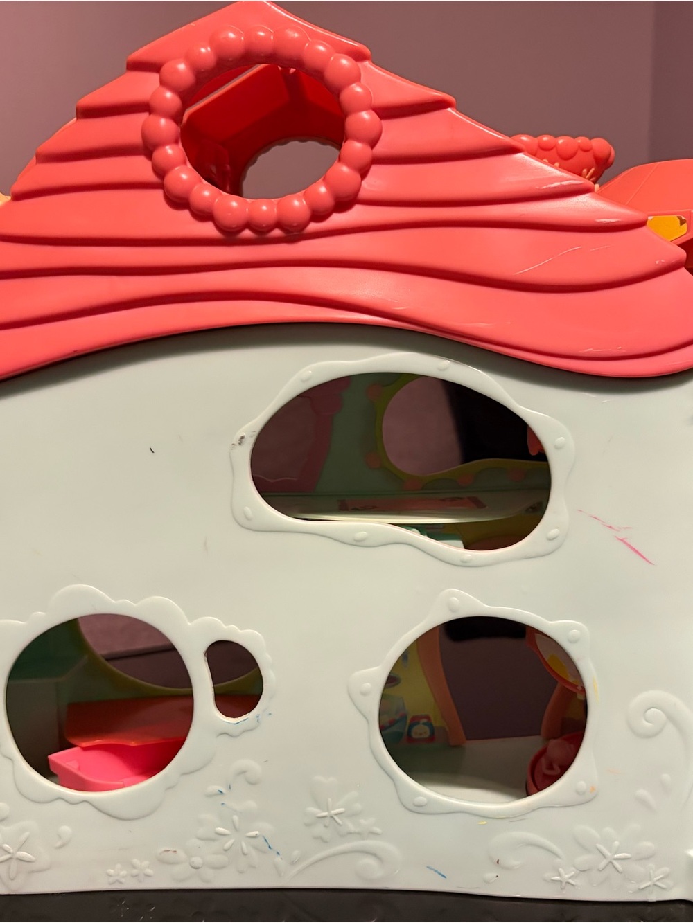 Little Playhouse Toy - Mint & Coral Kids Playset - Picture 2 of 3